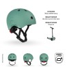 SCOOTANDRIDE Kask S-M dla dzieci 3+ Forest