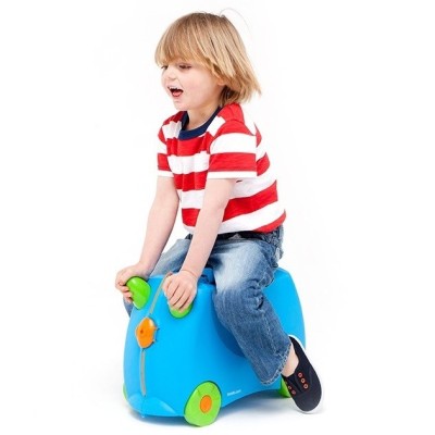 Trunki Terrance – Niebieska Walizka Jeździk dla Dzieci | Lekka, Bezpieczna i Wygodna