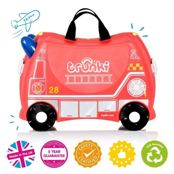 Jeżdząca walizeczka Trunki Wóz strażacki Frank TRU-0254