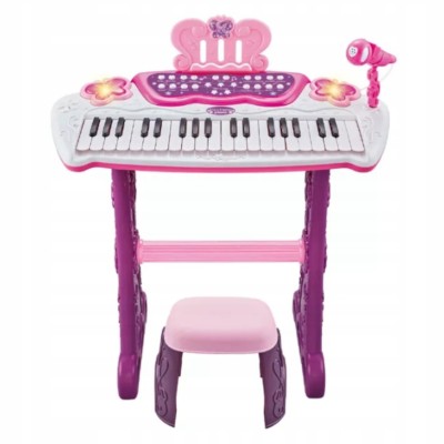 Keyboard dla dzieci z mikrofonem i pianinkiem – zabawka muzyczna do nauki i śpiewu | Edukacyjny instrument 3+