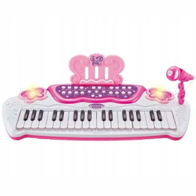 Keyboard dla dzieci z mikrofonem i pianinkiem – zabawka muzyczna do nauki i śpiewu | Edukacyjny instrument 3+