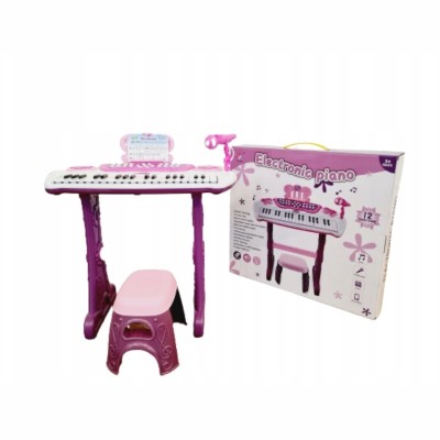Keyboard dla dzieci z mikrofonem i pianinkiem – zabawka muzyczna do nauki i śpiewu | Edukacyjny instrument 3+
