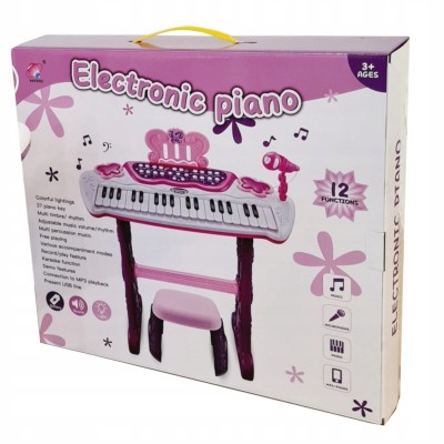 Keyboard dla dzieci z mikrofonem i pianinkiem – zabawka muzyczna do nauki i śpiewu | Edukacyjny instrument 3+
