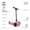 SCOOTANDRIDE Highwaykick 3 LED Hulajnoga składana ze świecącymi kółkami 3+ Peach