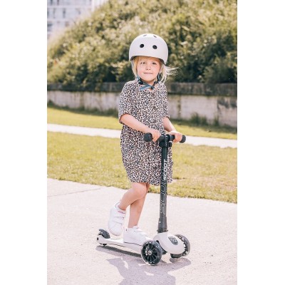 Hulajnoga Scoot & Ride Highwaykick 3 LED – balansowa, świecące koła, regulacja, bezpieczeństwo, kolor Steel