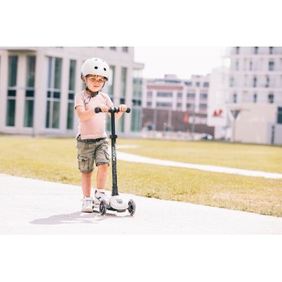 Hulajnoga Scoot & Ride Highwaykick 3 LED – balansowa, świecące koła, regulacja, bezpieczeństwo, kolor Steel