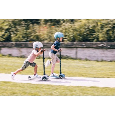 Hulajnoga Scoot & Ride Highwaykick 3 LED – balansowa, świecące koła, regulacja, bezpieczeństwo, kolor Steel