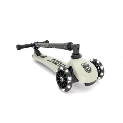 Hulajnoga Scoot & Ride Highwaykick 3 LED – balansowa, świecące koła, regulacja, bezpieczeństwo, kolor Steel
