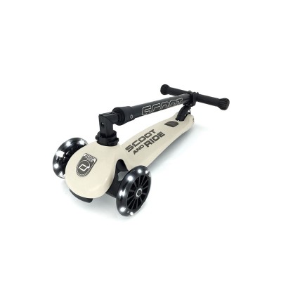 Hulajnoga Scoot & Ride Highwaykick 3 LED – balansowa, świecące koła, regulacja, bezpieczeństwo, kolor Steel