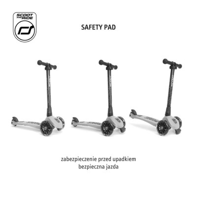 Hulajnoga Scoot & Ride Highwaykick 3 LED – balansowa, świecące koła, regulacja, bezpieczeństwo, kolor Steel