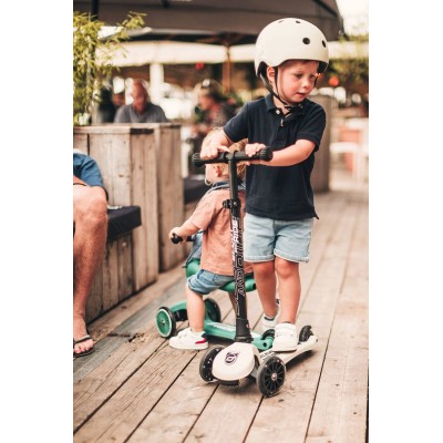 Hulajnoga Scoot & Ride Highwaykick 3 LED – balansowa, świecące koła, regulacja, bezpieczeństwo, kolor Steel