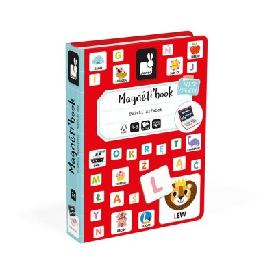 Magnetyczna układanka Magnetibook – Polski Alfabet, nauka liter, zabawa z magnesami, JANOD J02593 Magnetyczna układanka Magnetibook – Polski Alfabet, nauka liter, zabawa z magnesami, JANOD J02593