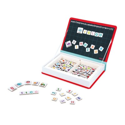 Magnetyczna układanka Magnetibook – Polski Alfabet, nauka liter, zabawa z magnesami, JANOD J02593 Magnetyczna układanka Magnetibook – Polski Alfabet, nauka liter, zabawa z magnesami, JANOD J02593