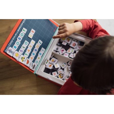 Magnetyczna układanka Magnetibook – Polski Alfabet, nauka liter, zabawa z magnesami, JANOD J02593 Magnetyczna układanka Magnetibook – Polski Alfabet, nauka liter, zabawa z magnesami, JANOD J02593