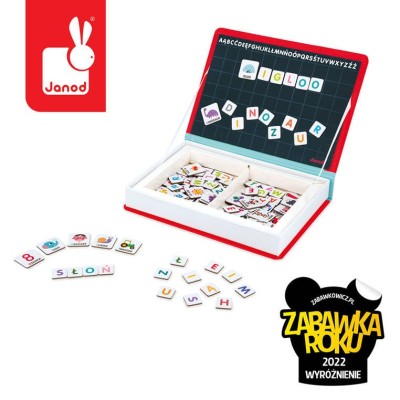 Magnetyczna układanka Magnetibook – Polski Alfabet, nauka liter, zabawa z magnesami, JANOD J02593 Magnetyczna układanka Magnetibook – Polski Alfabet, nauka liter, zabawa z magnesami, JANOD J02593