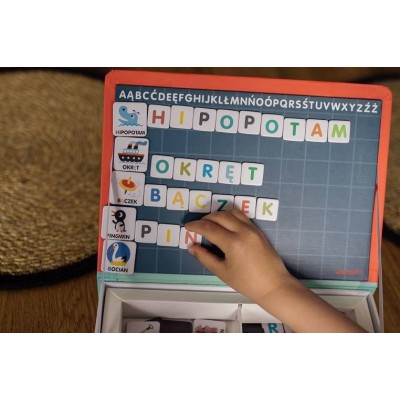 Magnetyczna układanka Magnetibook – Polski Alfabet, nauka liter, zabawa z magnesami, JANOD J02593 Magnetyczna układanka Magnetibook – Polski Alfabet, nauka liter, zabawa z magnesami, JANOD J02593