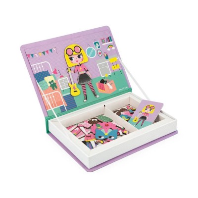 Magnetyczna układanka Magnetibook – Przebrania Dziewczynki, kreatywna zabawa, JANOD J02718