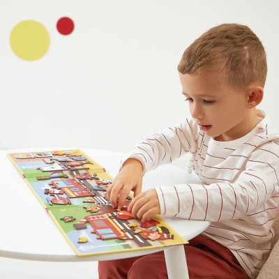 Magneti’stories Strażacy – magnetyczna układanka z planszą i magnesami, JANOD J05453 Magneti’stories Strażacy – magnetyczna układanka z planszą i magnesami, JANOD J05453