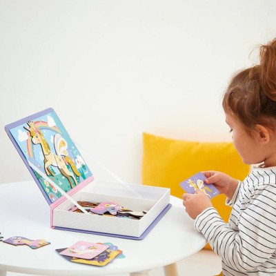 Magnetibook Jednorożec – magnetyczna układanka dla dzieci, JANOD J02584 Magnetibook Jednorożec – magnetyczna układanka dla dzieci, JANOD J02584