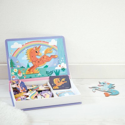 Magnetibook Jednorożec – magnetyczna układanka dla dzieci, JANOD J02584 Magnetibook Jednorożec – magnetyczna układanka dla dzieci, JANOD J02584