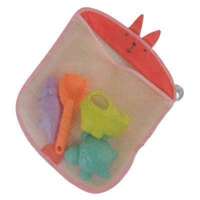 Organizer kąpielowy dla dzieci – króliczek ciemnoróżowy 35x39 cm | Porządek i suchość zabawek