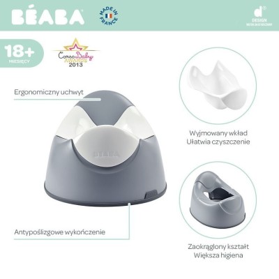 Nocnik treningowy BEABA – ergonomiczny, wyjmowany wkład, antypoślizgowy i komfortowy