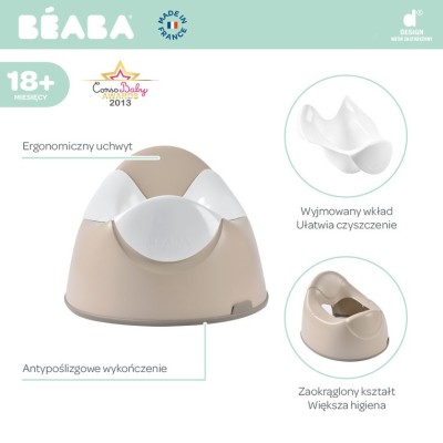 Nocnik treningowy BEABA – ergonomiczny, wyjmowany wkład, antypoślizgowy i komfortowy Nocnik treningowy BEABA – ergonomiczny, wyjmowany wkład, antypoślizgowy i komfortowy