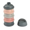 Zestaw pojemników na mleko w proszku – 4-komorowy, kompaktowy, szczelny i wielofunkcyjny, BEABA Mineral grey/pink