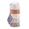 Zestaw pojemników na mleko w proszku – 4-komorowy, kompaktowy, szczelny i wielofunkcyjny, BEABA cotton white/terracotta