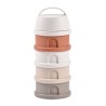 Zestaw pojemników na mleko w proszku – 4-komorowy, kompaktowy, szczelny i wielofunkcyjny, BEABA cotton white/terracotta