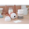 Zestaw pojemników na mleko w proszku – 4-komorowy, kompaktowy, szczelny i wielofunkcyjny, BEABA cotton white/terracotta