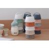 Zestaw pojemników na mleko w proszku – 4-komorowy, kompaktowy, szczelny i wielofunkcyjny, BEABA cotton white/terracotta