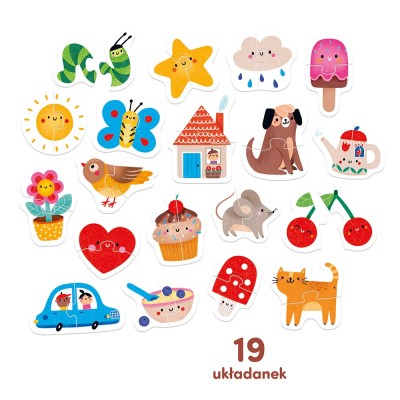 Puzzle CzuCzu Do pary – pierwsze puzzle dla malucha | 19 układanek edukacyjnych