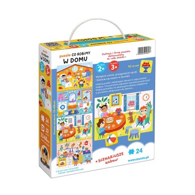 CzuCzu Puzzle Co robimy W domu – edukacyjne puzzle z obrazkami i poradnikiem
