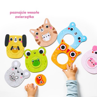 CzuCzu Moje puzzle z dziurką Zwierzątka – edukacyjne puzzle dla maluchów