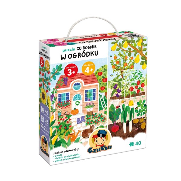 CzuCzu Puzzle Co rośnie w ogródku – edukacyjne puzzle z warzywami i owocami dla dzieci