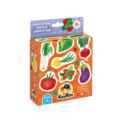 CzuCzu Puzzle do pary Owoce i warzywa – pierwsze puzzle edukacyjne dla dzieci