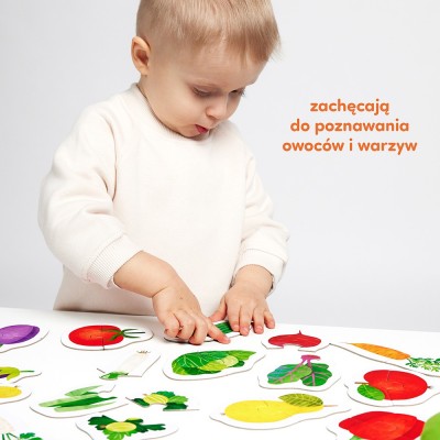 CzuCzu Puzzle do pary Owoce i warzywa – pierwsze puzzle edukacyjne dla dzieci