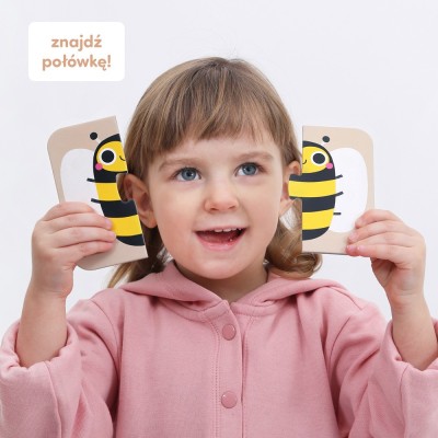 CzuCzu Układam połówki Zwierzątka – edukacyjne puzzle 2-elementowe 18m+