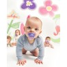 LUU Kids Smoczek pozycjonujący Birthday Iris 6m+ wspiera rozwój jamy ustnej, silikon medyczny, bez BPA