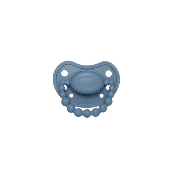 LUU Kids Smoczek pozycjonujący Cloudy Blue 0-3m | wspiera rozwój jamy ustnej, silikon medyczny, bez BPA