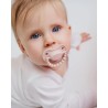 LUU Kids Smoczek pozycjonujący Velvet Blush 6m+ | wspiera rozwój jamy ustnej, silikon medyczny, bez BPA