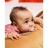 LUU Kids Smoczek pozycjonujący Velvet Blush 6m+ | wspiera rozwój jamy ustnej, silikon medyczny, bez BPA