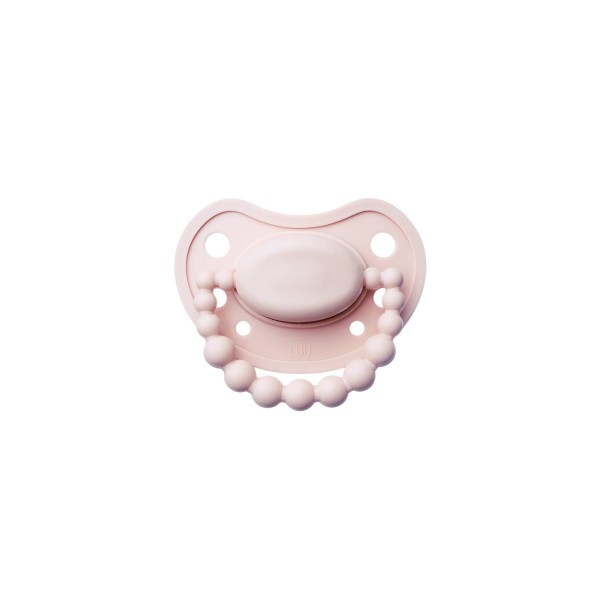 LUU Kids Smoczek pozycjonujący Velvet Blush 0-3m | wspiera rozwój jamy ustnej, silikon medyczny, bez BPA
