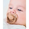 LUU Kids Smoczek pozycjonujący Milk Hazelnut 3-6m| wspiera rozwój jamy ustnej, silikon medyczny, bez BPA