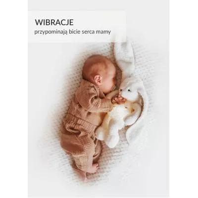 Szumiś Królik 5w1 — szumiący królik z lampką, czujnikiem snu i wibracjami | Bezpieczny dla niemowląt