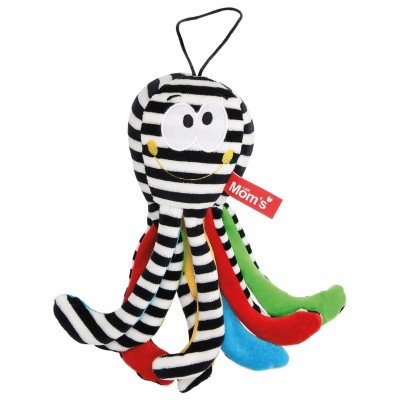 Ośmiornica zawieszka biało-czarna 0+ z dzwoneczkiem | Mom’s Care