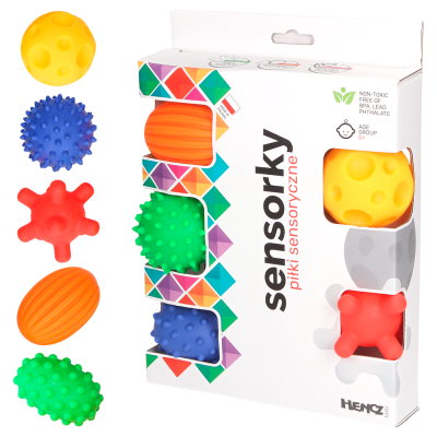 Sensorky – piłeczki sensoryczne 5 szt. Mom’s Care do zabawy, masażu i nauki dotyku Sensorky – piłeczki sensoryczne 5 szt. Mom’s Care do zabawy, masażu i nauki dotyku