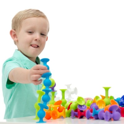 Squigz Fat Brain Toys – silikonowe klocki przyssawki dla dzieci