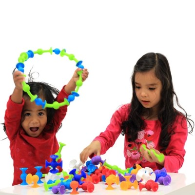 Squigz Fat Brain Toys – silikonowe klocki przyssawki dla dzieci